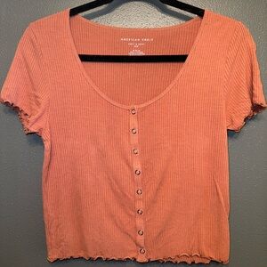 American Eagle Soft & Sexy Ribbed Cropped Tee